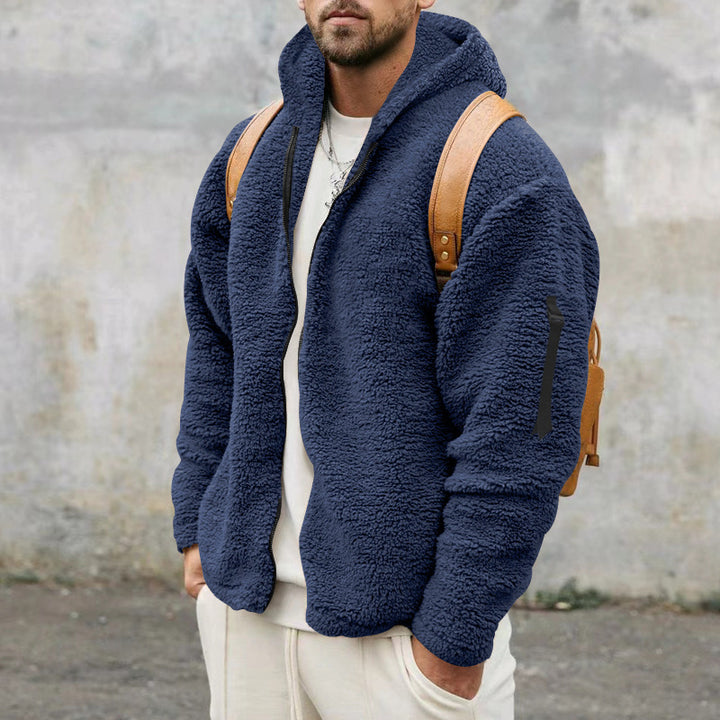 Herren Fleecejacke mit Kapuze Echoarchiv