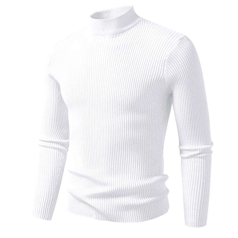Herren Hochwertiger Rollkragenpullover aus Rippenstrick Echoarchiv