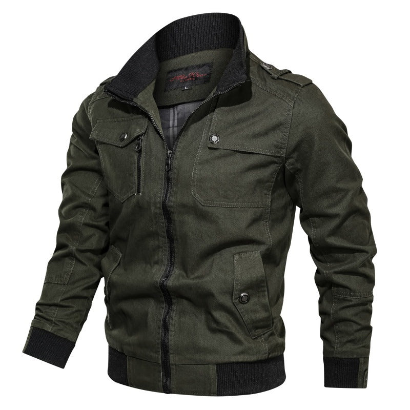 Herren nan robuste Field-Bomberjacke mit Reißverschluss, Schulterklappen und mehreren funktionalen Taschen Echo Archiv