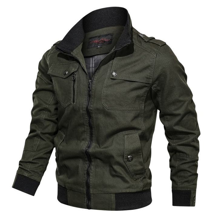 Herren nan robuste Field-Bomberjacke mit Reißverschluss, Schulterklappen und mehreren funktionalen Taschen Echo Archiv