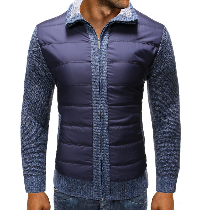 Herren Modern gesteppte Strickjacke Echoarchiv