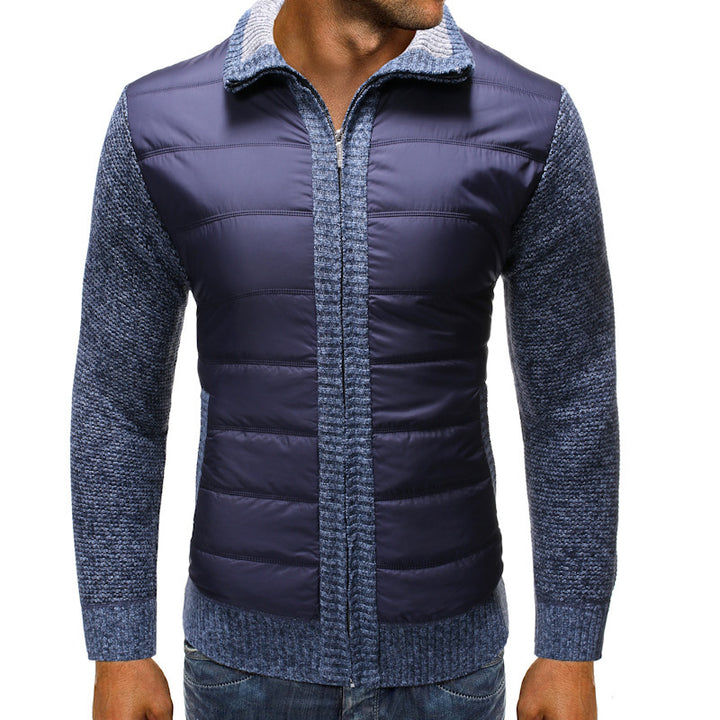 Herren Modern gesteppte Strickjacke Echoarchiv