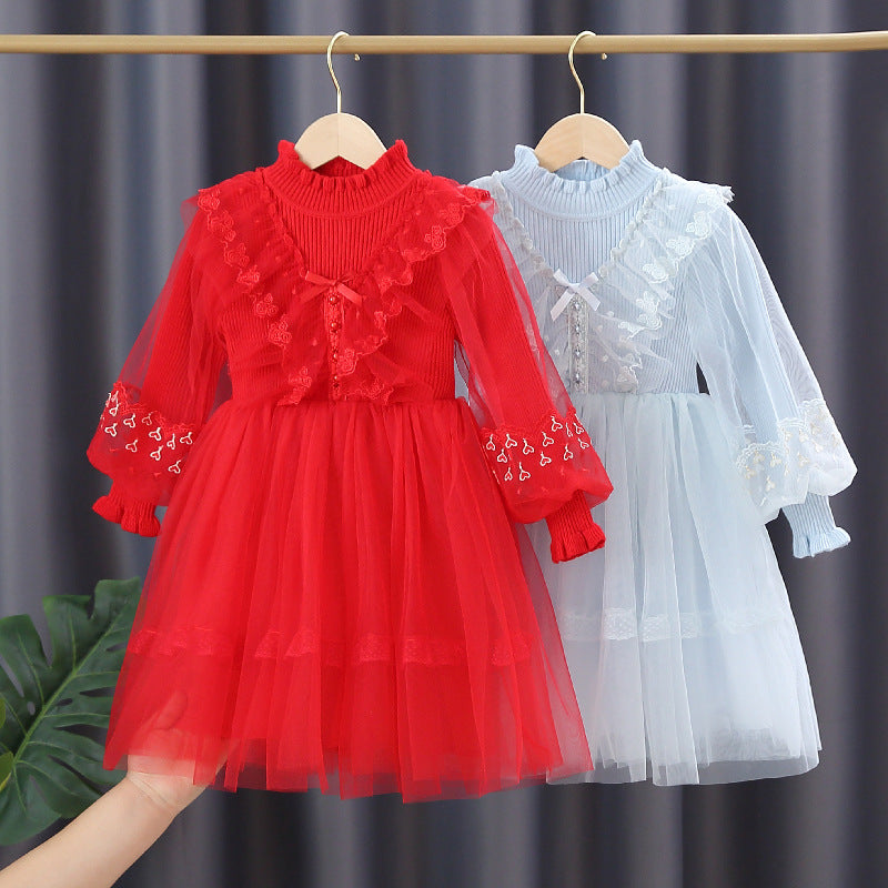 Mädchen festliches Tüllkleid mit Rüschendetails Echo Archiv