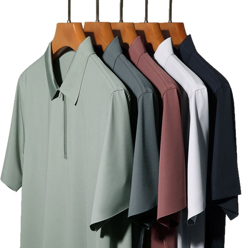 Herren Poloshirt mit modernem Reißverschluss und atmungsaktiven Eigenschaften Echoarchiv