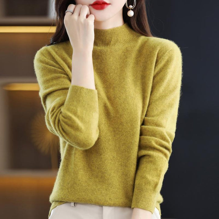 Damen Ultraleichter Mockneck-Feinstrickpullover in Kaschmir‑Optik Echoarchiv