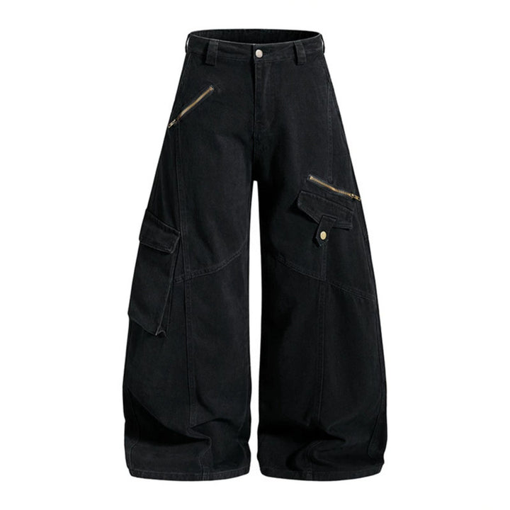 Damen Hochgeschnittene Baggy-Culotte mit Multi-Cargo-Taschen Echoarchiv