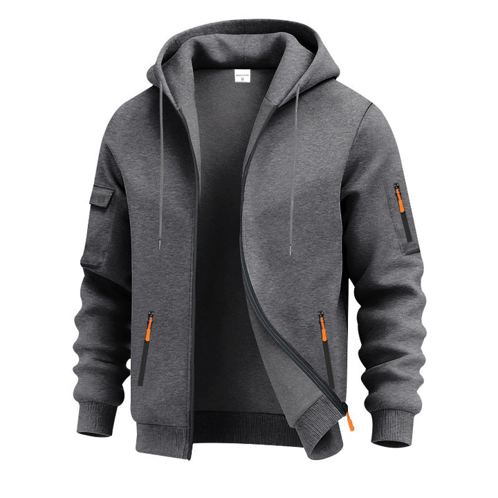Herren funktionale Kapuzenjacke mit technischen Taschen Echoarchiv