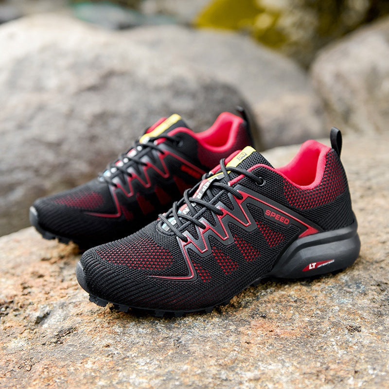 Herren nan Offroad-Laufschuh mit atmungsaktivem Strickoberteil, griffiger Multiterrain-Laufsohle und stabiler Fersenführung Echo Archiv