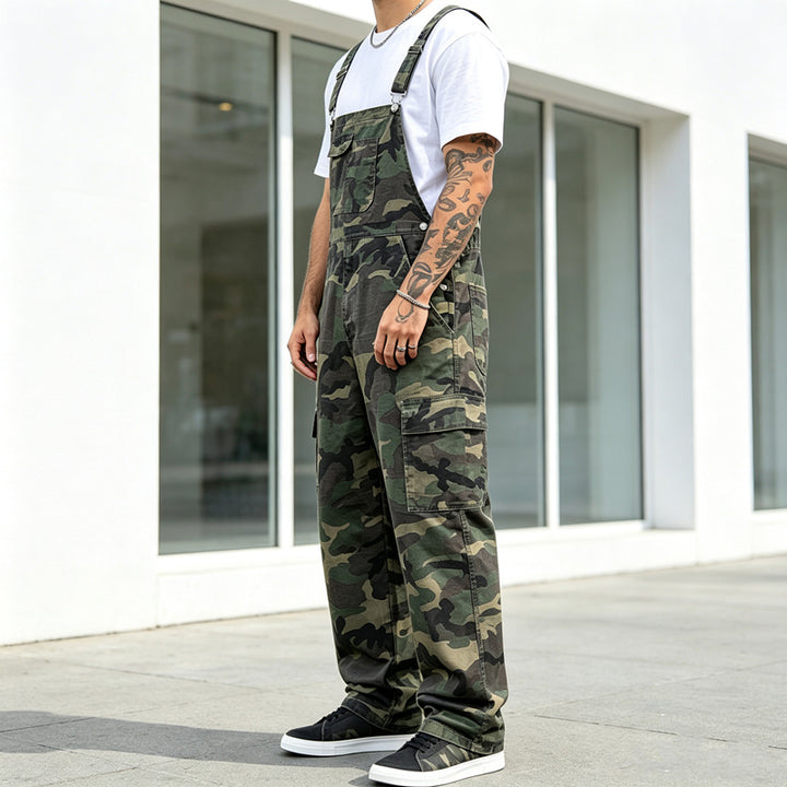 Herren Modische Camouflage Latzhose Echoarchiv