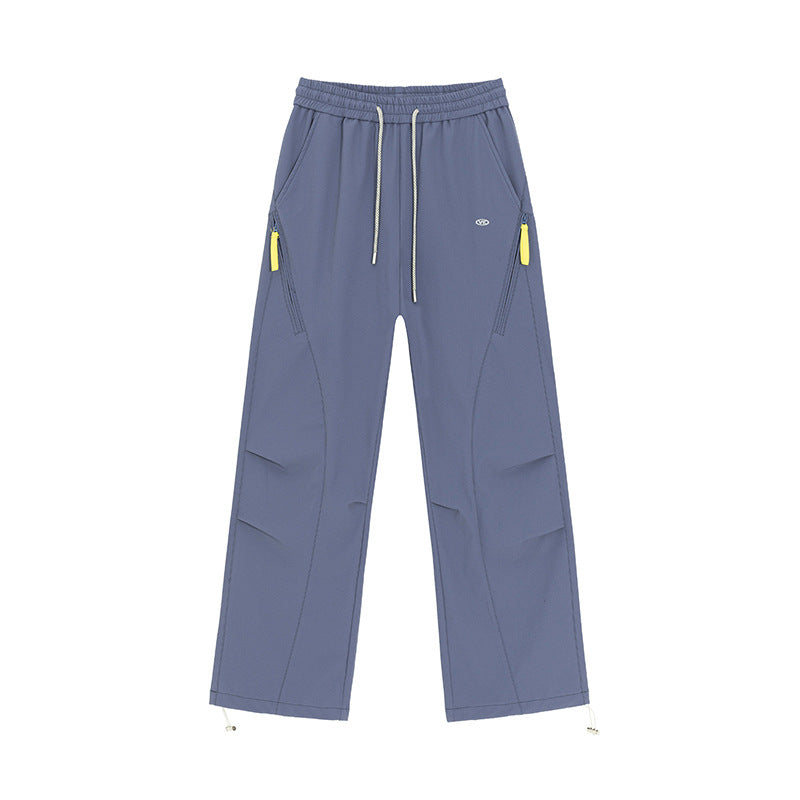 Damen Weite Utility-Trainingshose mit elastischem Bund, Reißverschlusstaschen & verstellbarem Saum Echoarchiv