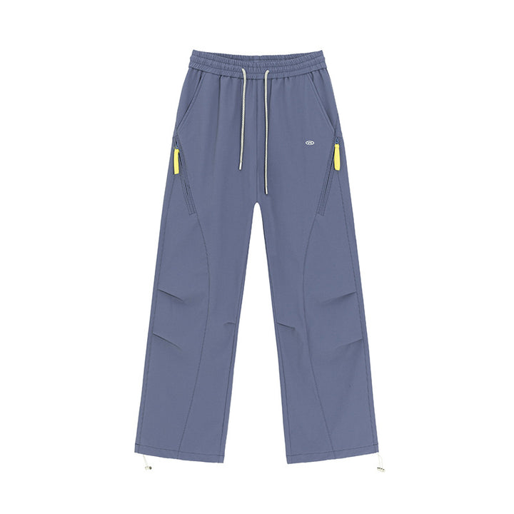 Damen Weite Utility-Trainingshose mit elastischem Bund, Reißverschlusstaschen & verstellbarem Saum Echoarchiv