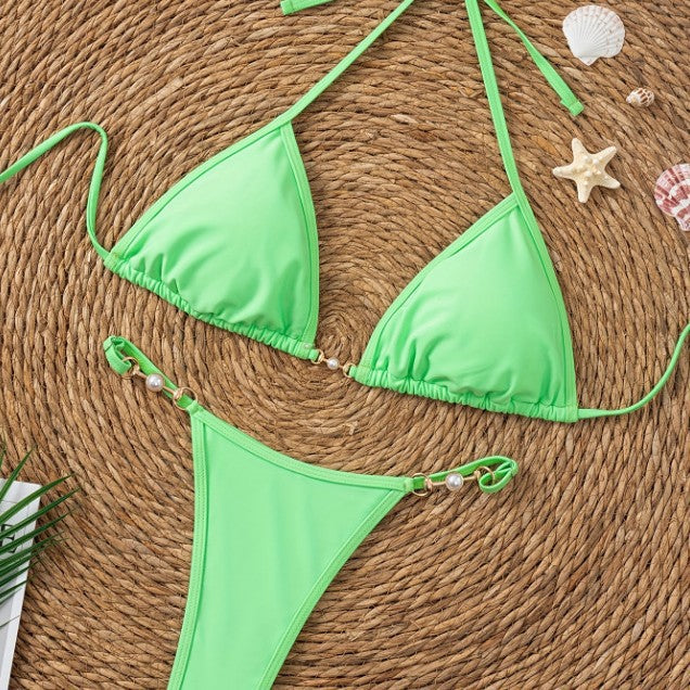 Damen Triangel-Bikini mit eleganten Perlendetails Echo Archiv