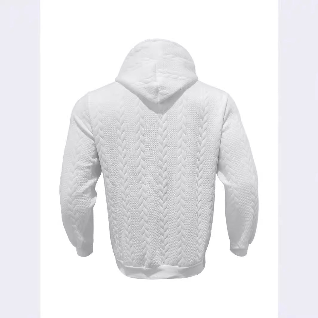 Herren Hoodie mit strukturiertem Design und Kängurutasche Echoarchiv