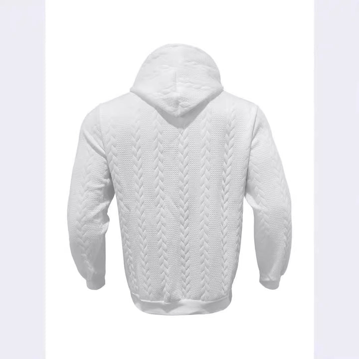 Herren Hoodie mit strukturiertem Design und Kängurutasche Echoarchiv