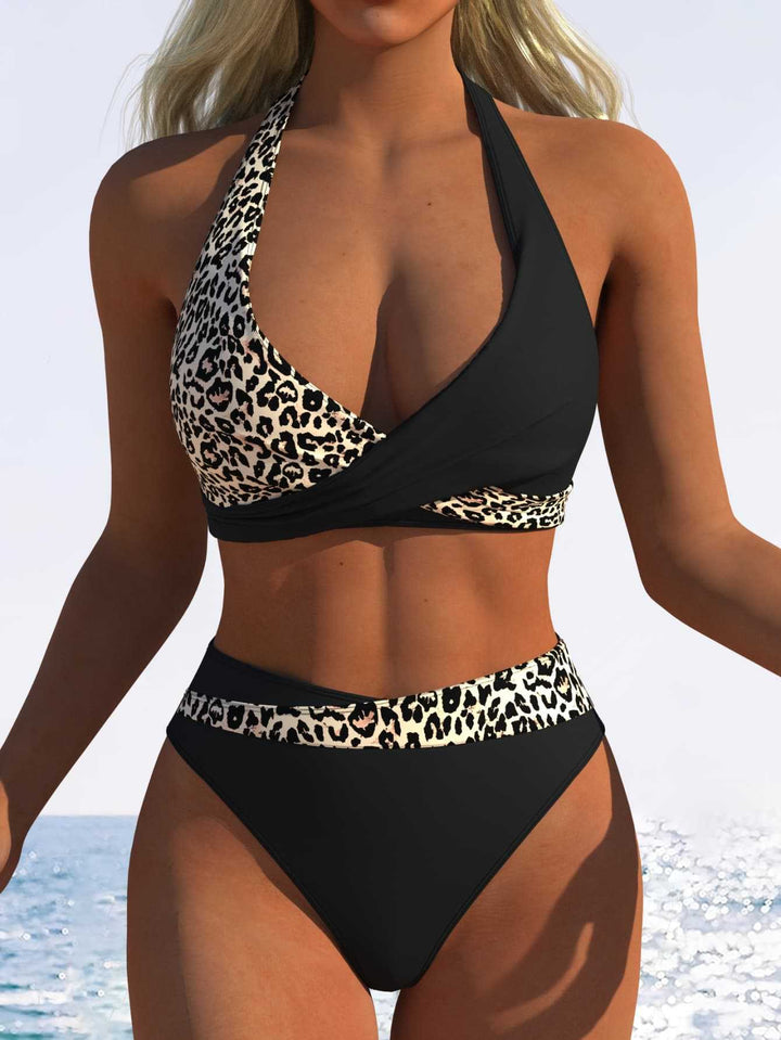 Damen Bandeau-Bikini mit floralem Muster und hohem Beinausschnitt Echo Archiv