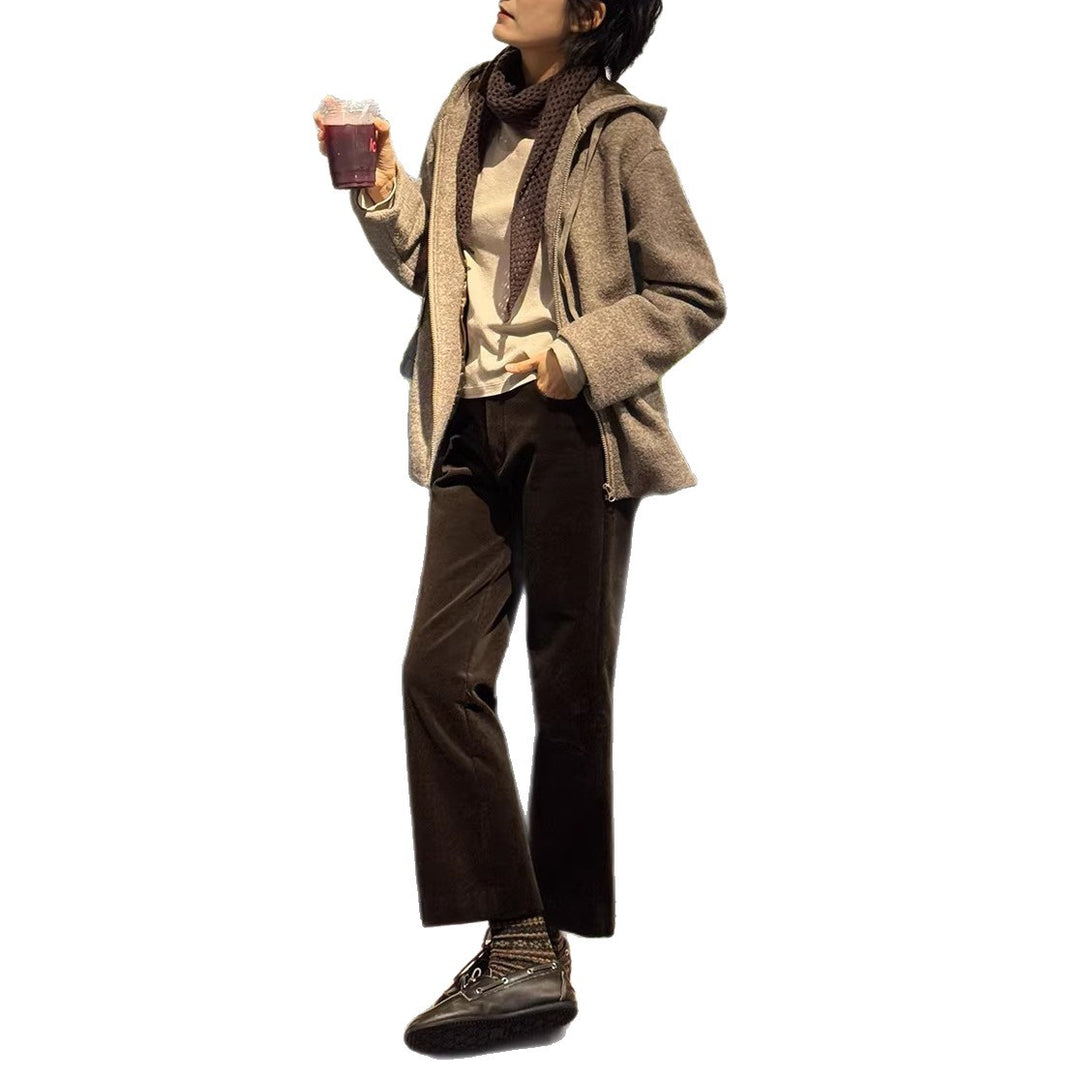 Damen Elegante Flared Cordhose Echoarchiv