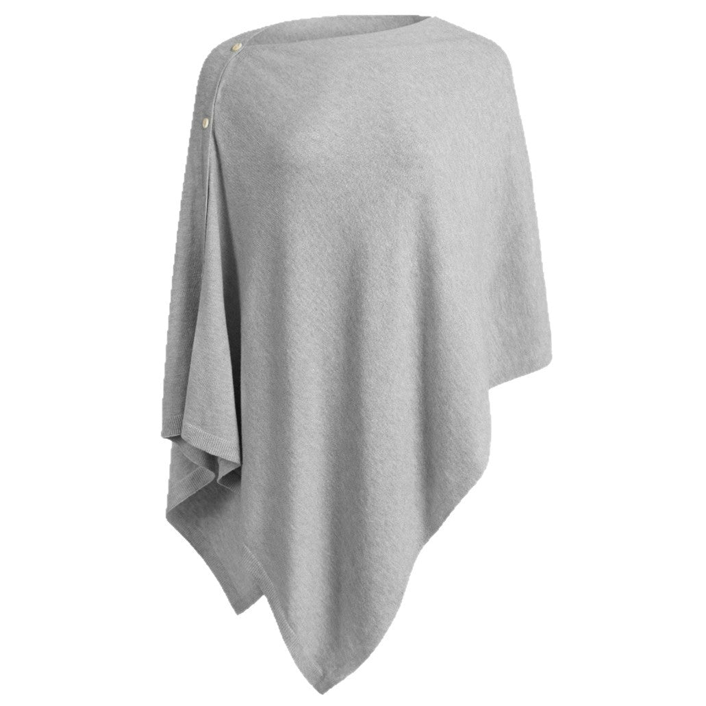 Damen vielseitiger Poncho aus hochwertiger Materialmischung – Célinea