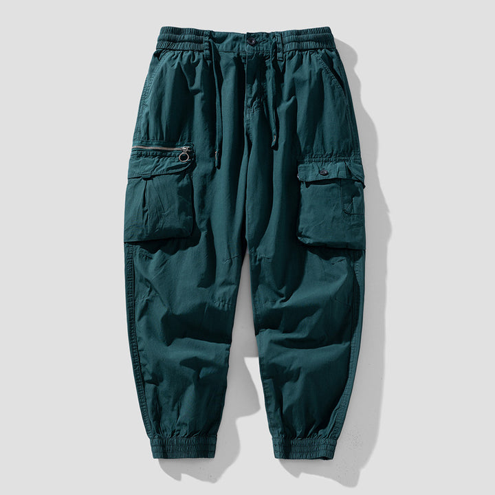 Herren Cargo-Jogger mit Reißverschluss-Utilitytasche, Schlüsselring und elastischem Tunnelzugbund Echo Archiv