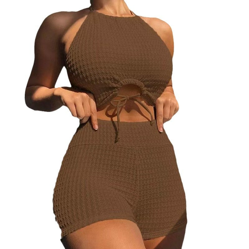 Damen Sportliches Oberteil mit High-Waist Shorts Echo Archiv