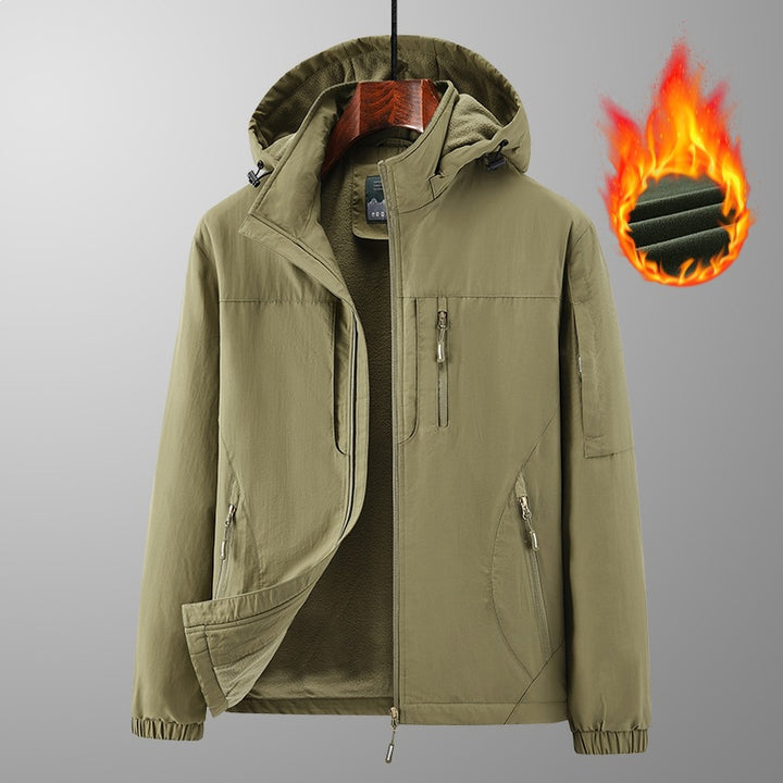 Herren Leichte Wind- und Thermo-Softshelljacke mit Kapuze, fleecegefüttert & Multifunktionstaschen Echoarchiv