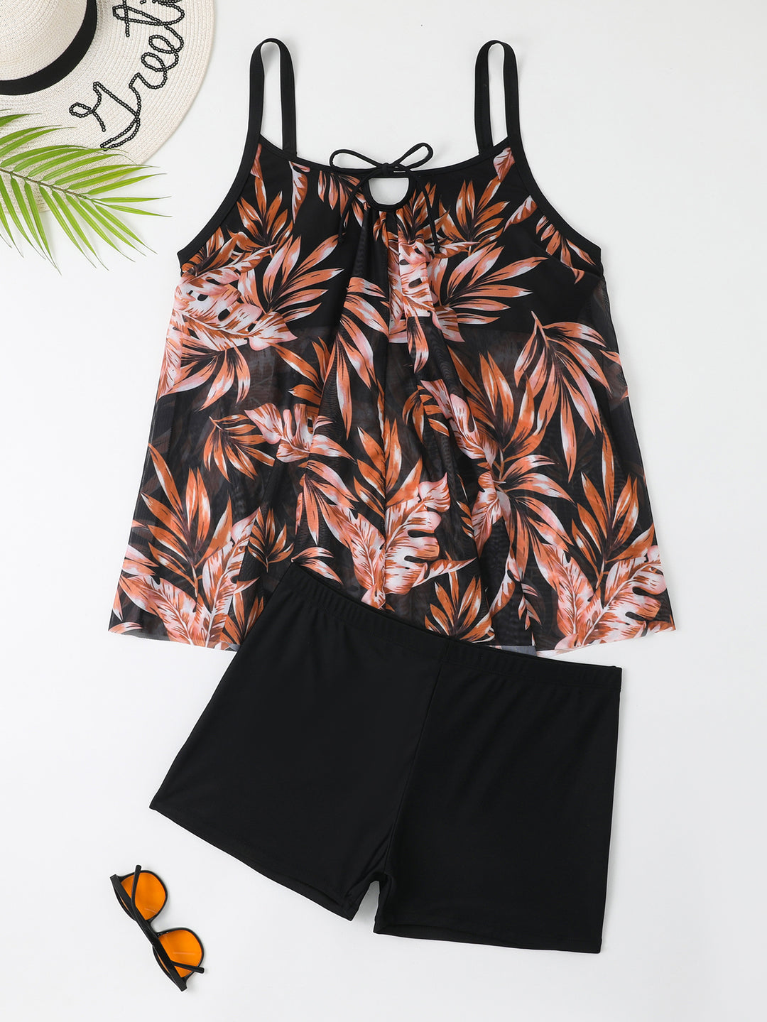 Damen Tankini-Set mit floralem Oberteil und eleganten Shorts Echo Archiv