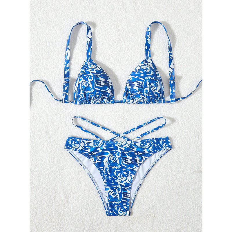 Damen Triangel-Bikini mit modischen Kreuz-Trägern Echo Archiv