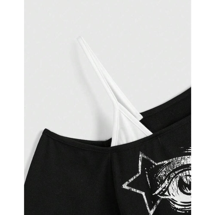 Damen kreatives T-Shirt mit asymmetrischem Design Echo Archiv