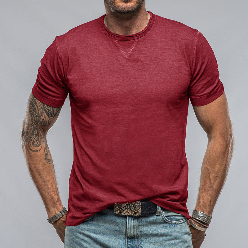 Herren Rundhals T-Shirt aus weichem Baumwollgemisch mit lässigem Schnitt Echoarchiv