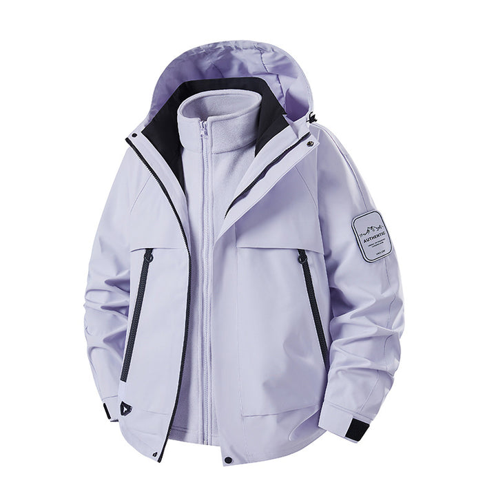 Herren Zwei‑in‑eins wasserdichter Winterparka mit abnehmbarer Fleece‑Innenjacke Echoarchiv