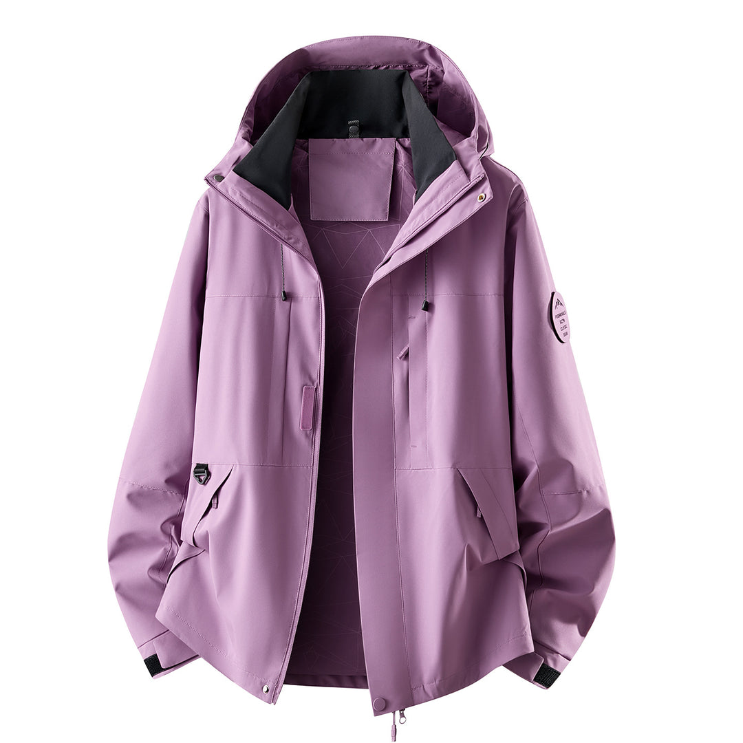 Herren Wasserabweisende Oversize-Outdoorjacke mit Kapuze, atmungsaktivem Softshell & Utility‑Taschen Echoarchiv