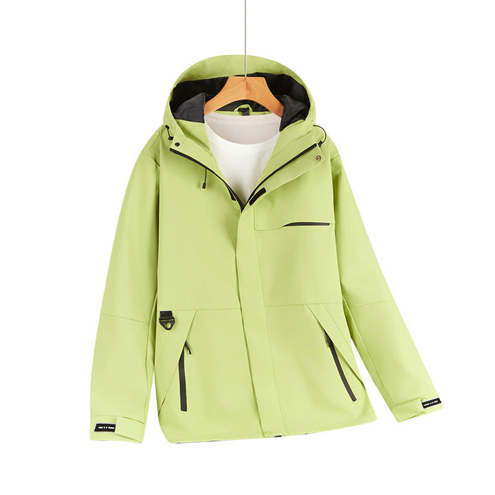 Herren Wasserabweisende Softshell-Kapuzenjacke mit verdeckten Reißverschlüssen und urbanem Schnitt Echo Archiv