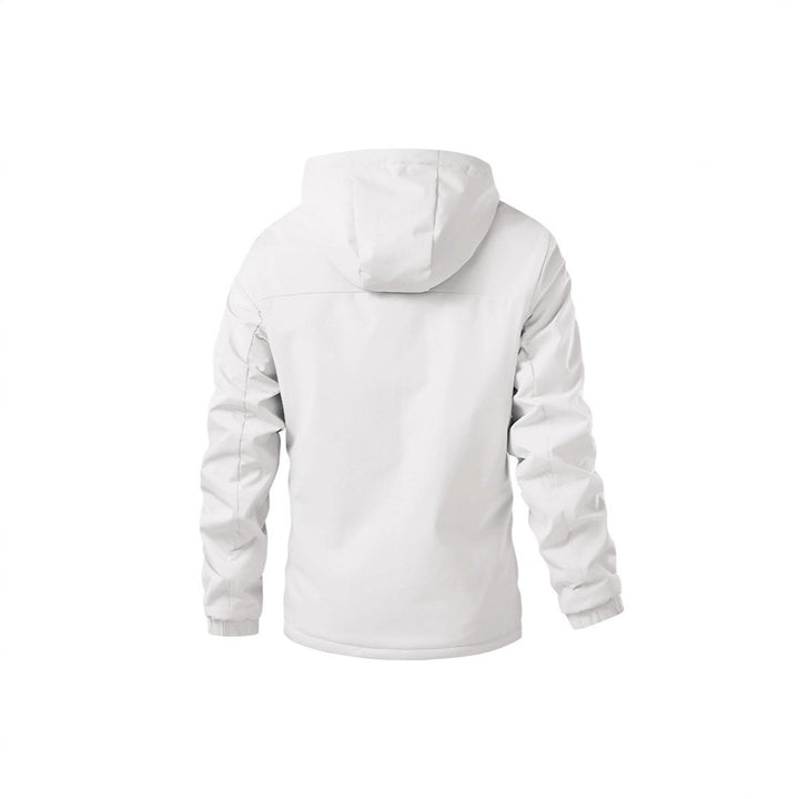 Herren Wetterfeste Kapuzenjacke mit wärmendem Teddyfleece-Inlay und verdecktem Frontreißverschluss – Taviero