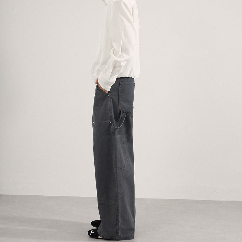 Herren Ultraweite Workwear-Palazzohose aus robustem Baumwoll-Twill mit Kniepaneelen und Werkzeugschlaufe Echo Archiv