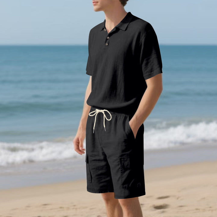 Herren Poloshirt und Badeshorts mit praktischen Taschen Echoarchiv