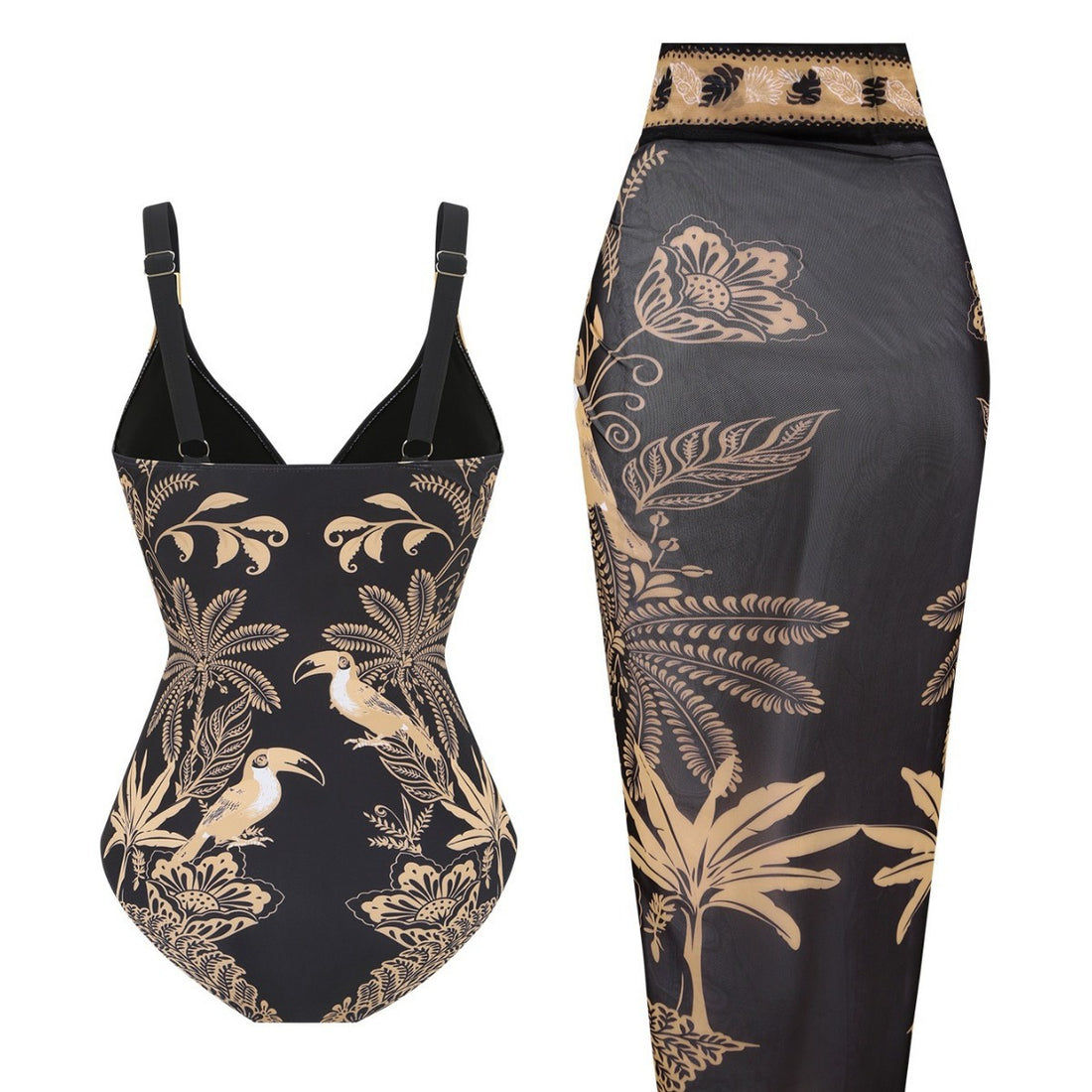 Damen Badeanzug mit elegantem Wickelrock – Maréssa
