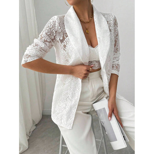 Damen Spitzenblazer mit elegantem Schalkragen Echo Archiv