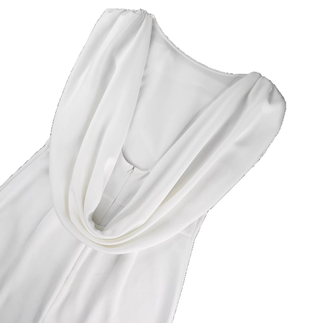 Damen Wickelkleid mit voluminösem Kragen und schimmerndem Finish Echo Archiv