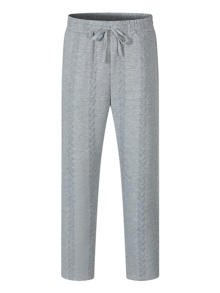 Herren Freizeitliche Stretch-Hose mit Kordelzug und strukturiertem Design Echoarchiv