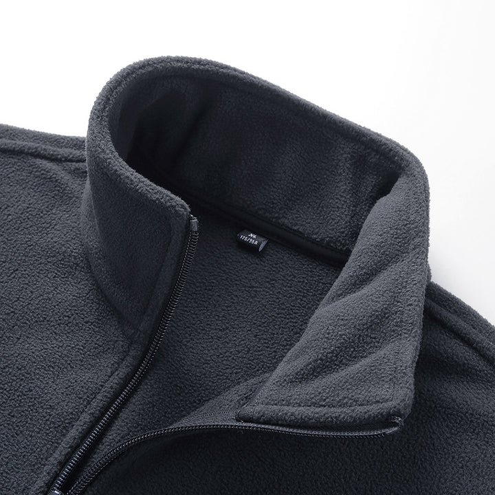 Herren Leichte Microfleece-Outdoorweste mit hochschließendem Stehkragen und verdecktem Reißverschluss Echoarchiv