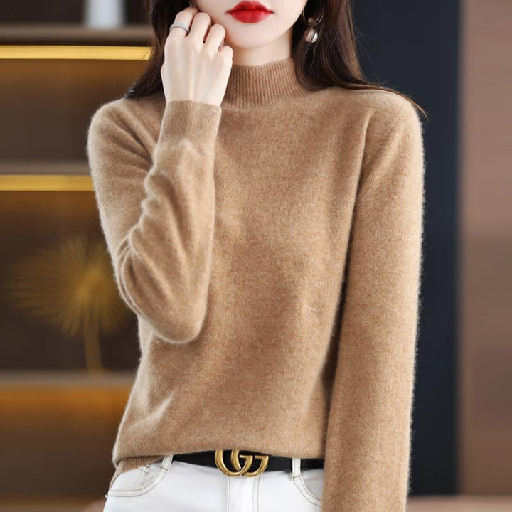 Damen Ultraleichter Mockneck-Feinstrickpullover in Kaschmir‑Optik Echoarchiv