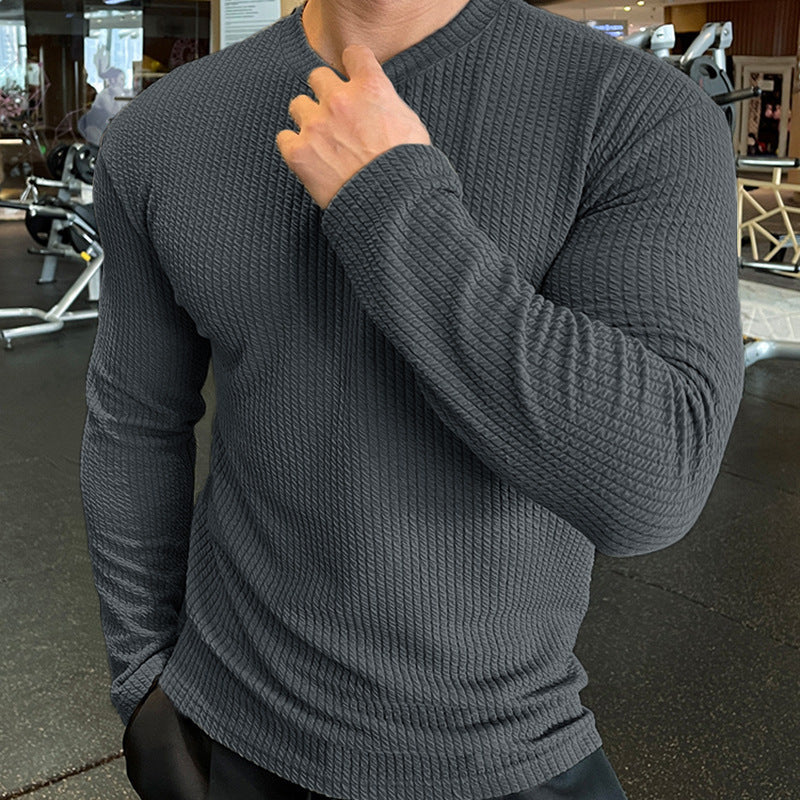 Herren Langarmshirt mit strukturiertem Gewebe Echoarchiv
