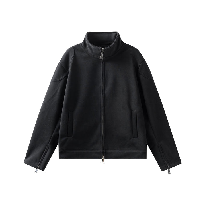 Unisex Hochgeschlossene Zip-Jacke aus French‑Terry mit Ärmelschlitzen und Eingrifftaschen Echoarchiv
