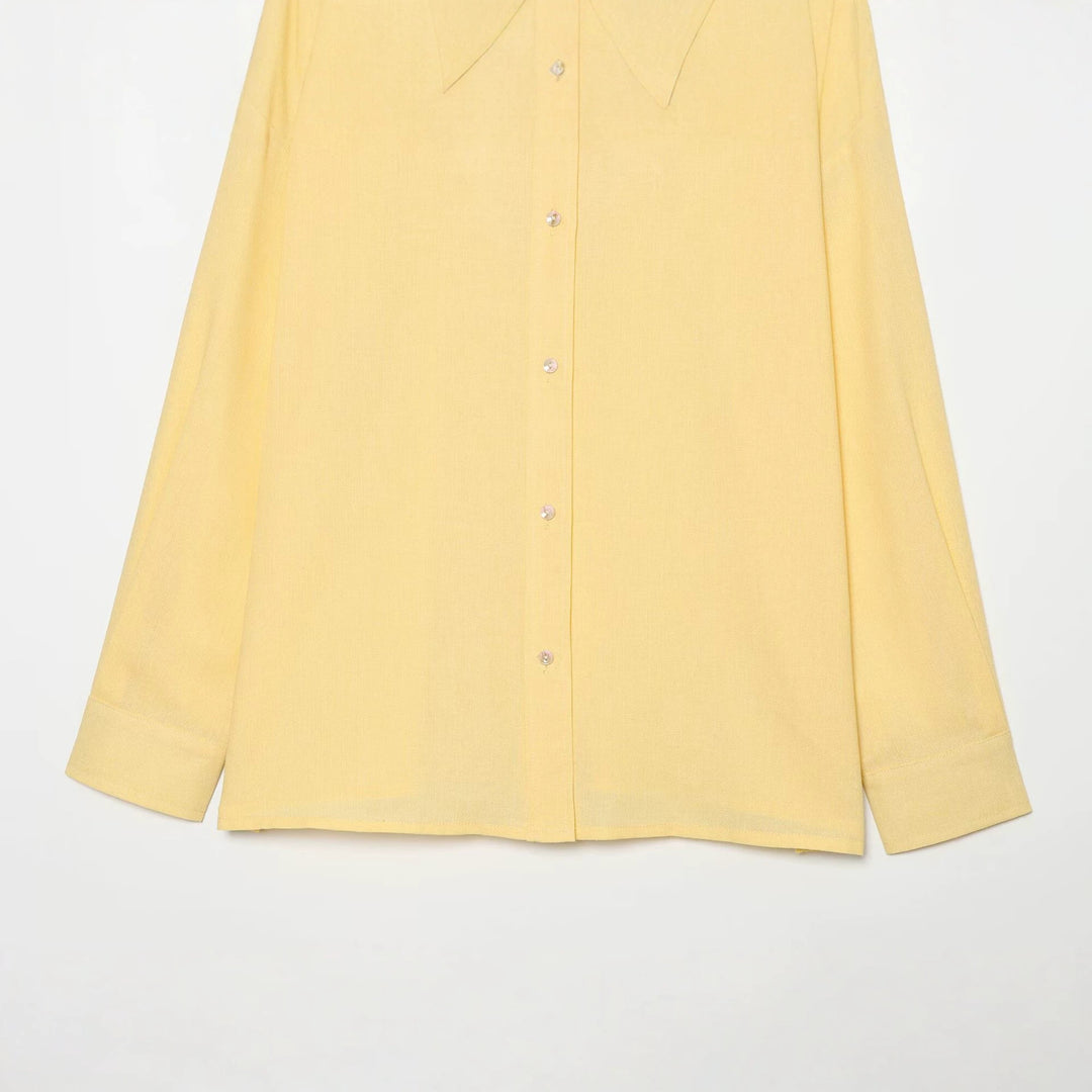 Damen Oversized Hemdbluse mit extra weitem Schnitt und spitzem Hemdkragen Echo Archiv