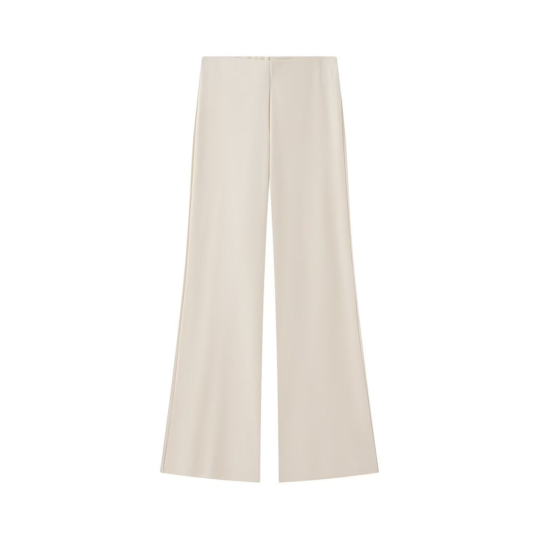 Damen Weite Satinhose mit hoher Taille und fließender Wide‑Leg‑Silhouette Echo Archiv