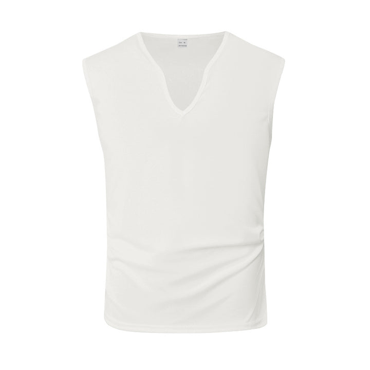 Herren ärmelloses V-Ausschnitt-Tanktop aus atmungsaktivem Stretchmaterial Echoarchiv