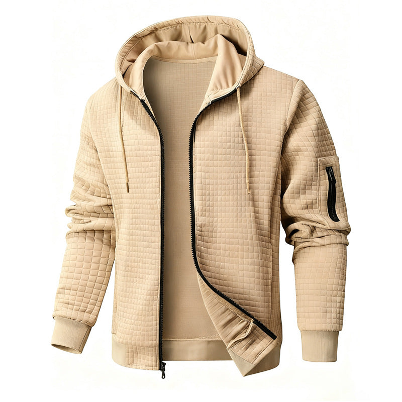 Herren Kapuzenjacke mit strukturiertem Quilt-Design Echoarchiv
