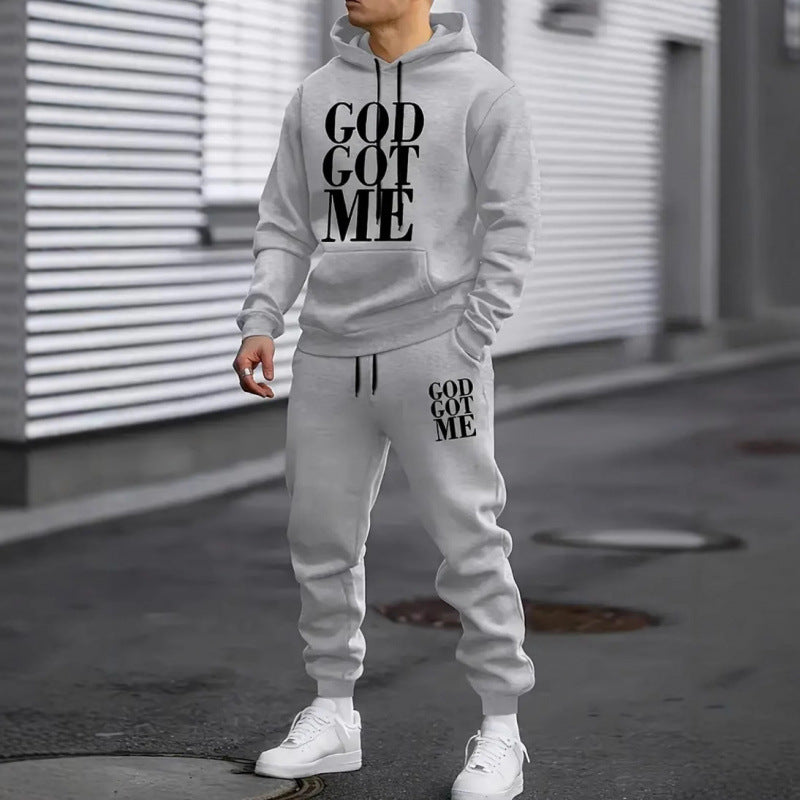 Herren Fragen Hoodie und Jogginghose Set Echoarchiv