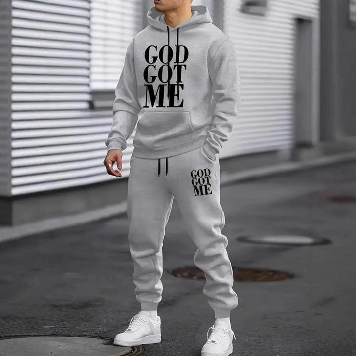 Herren Fragen Hoodie und Jogginghose Set Echoarchiv