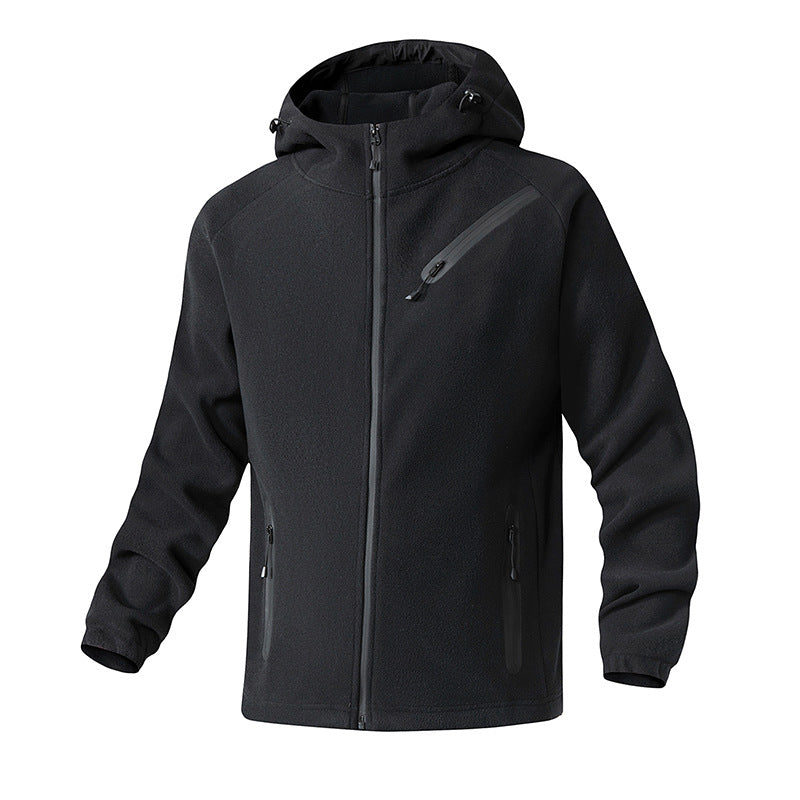 Herren Fleecejacke mit hochschließendem Kragen und praktischen Reißverschlusstaschen Echoarchiv
