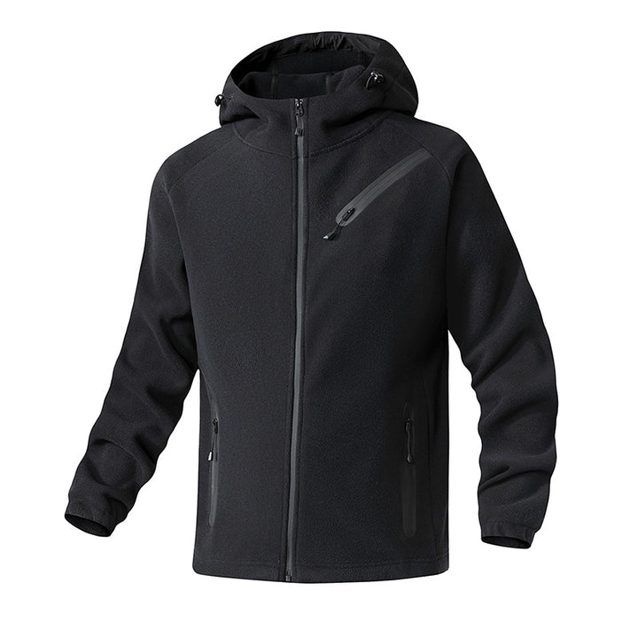 Herren Fleecejacke mit hochschließendem Kragen und praktischen Reißverschlusstaschen Echoarchiv